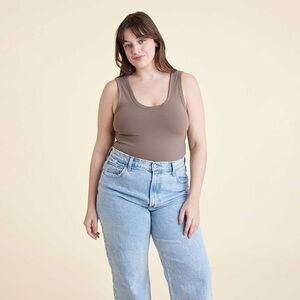 NUUDS Scoop neck Bodysuit in Mocha